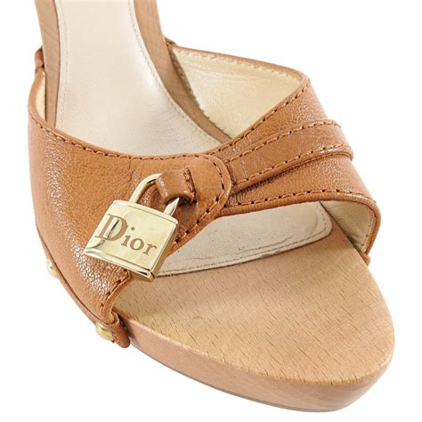 dior tan sandals|christian Dior ladies sandals.